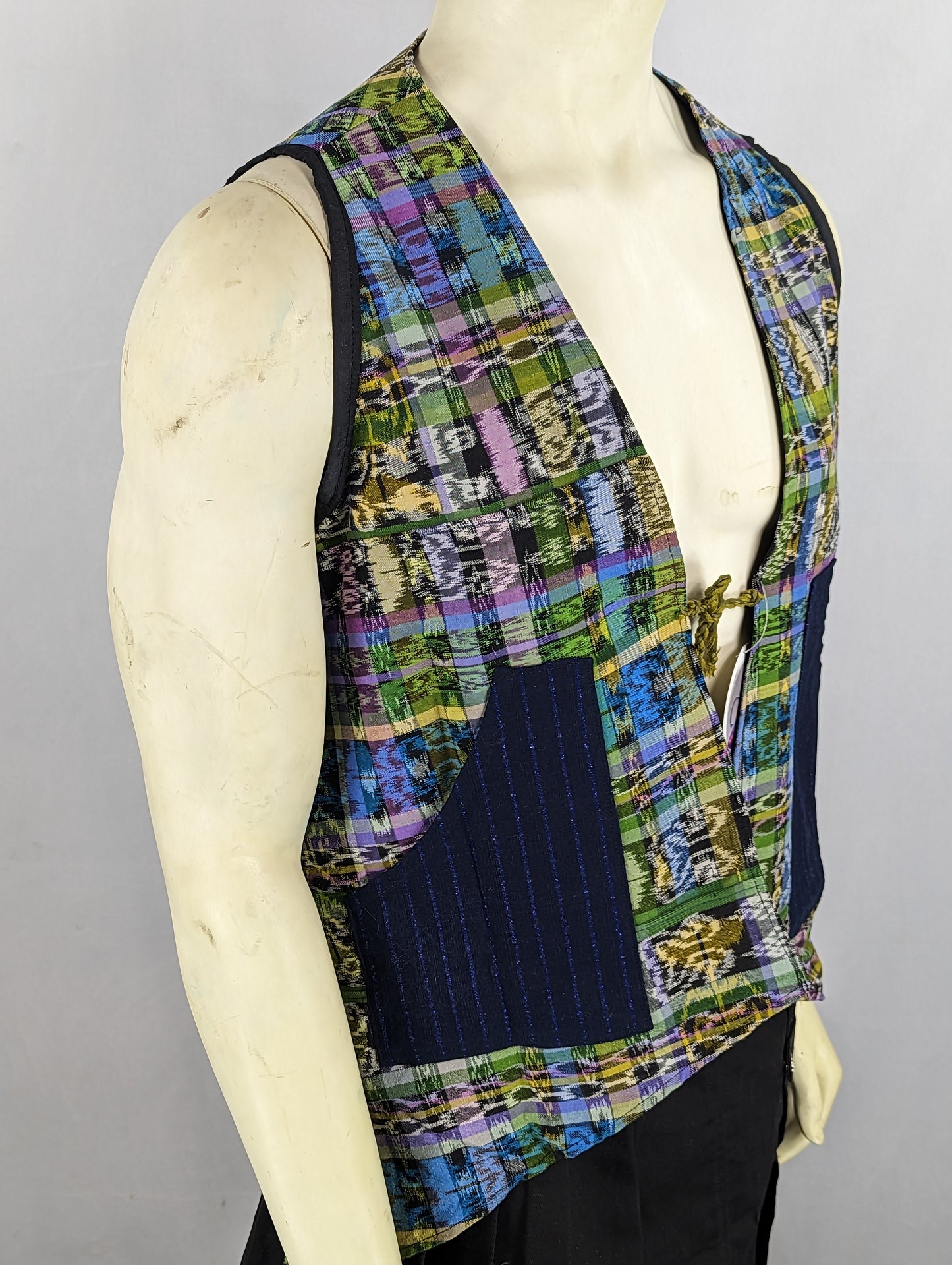 Tribal Pattern Vest with Pockets