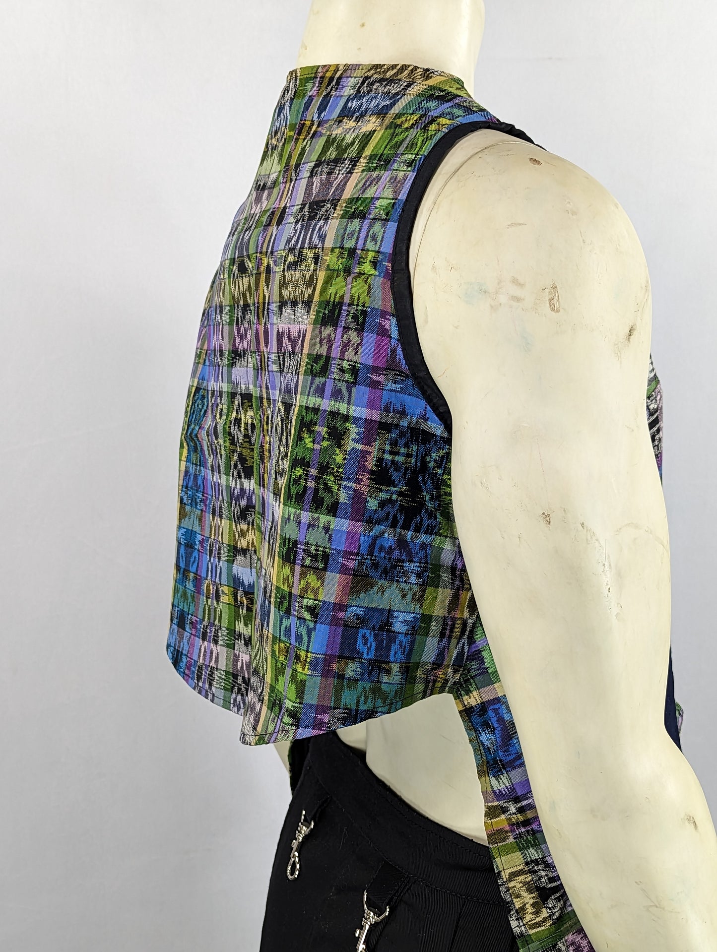 Tribal Pattern Vest with Pockets