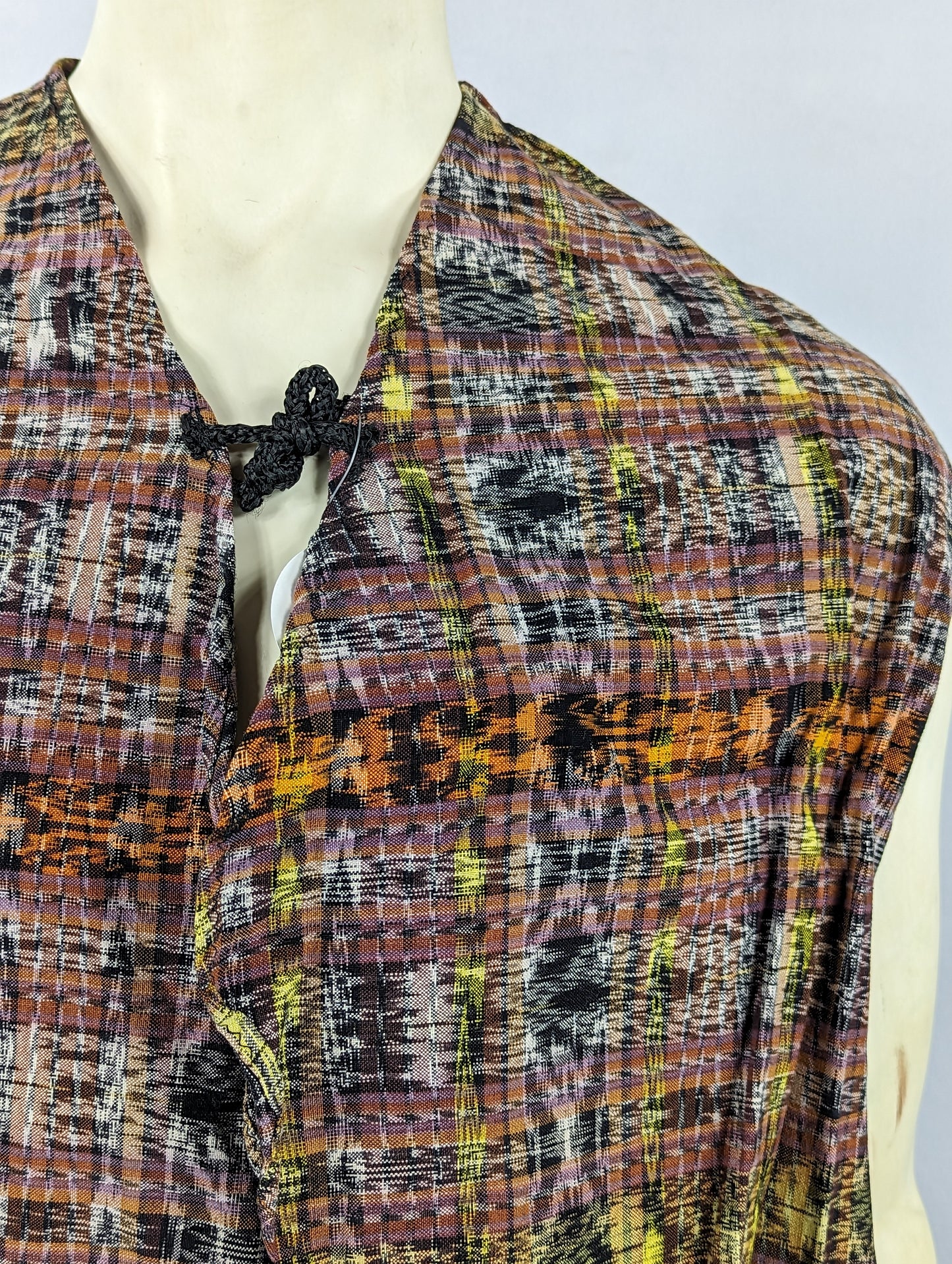 Tribal Pattern Vest with Pockets