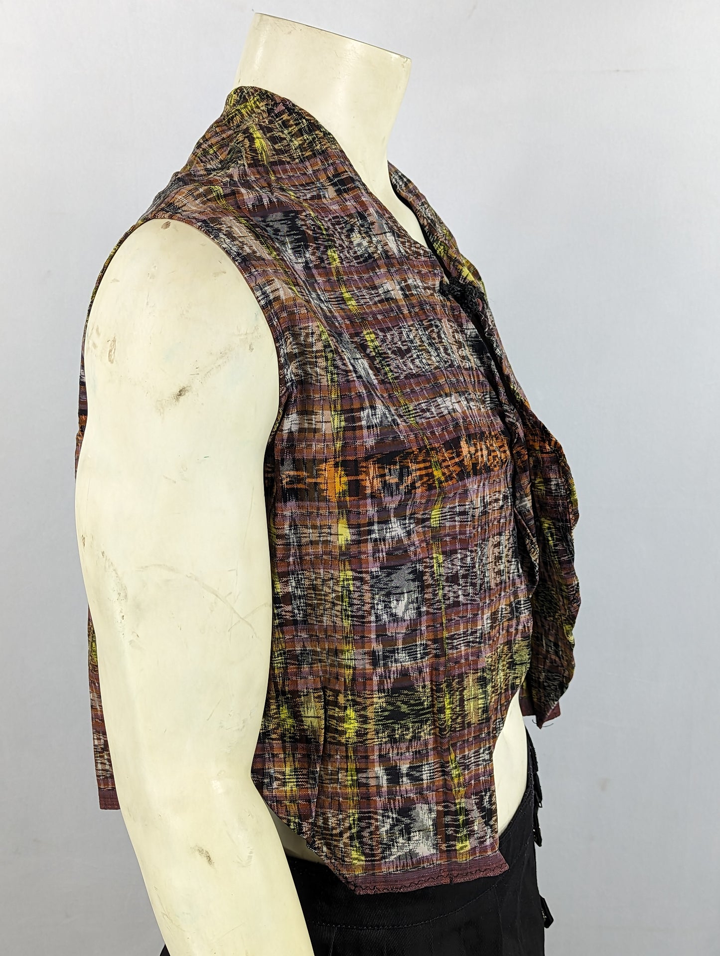 Tribal Pattern Vest with Pockets