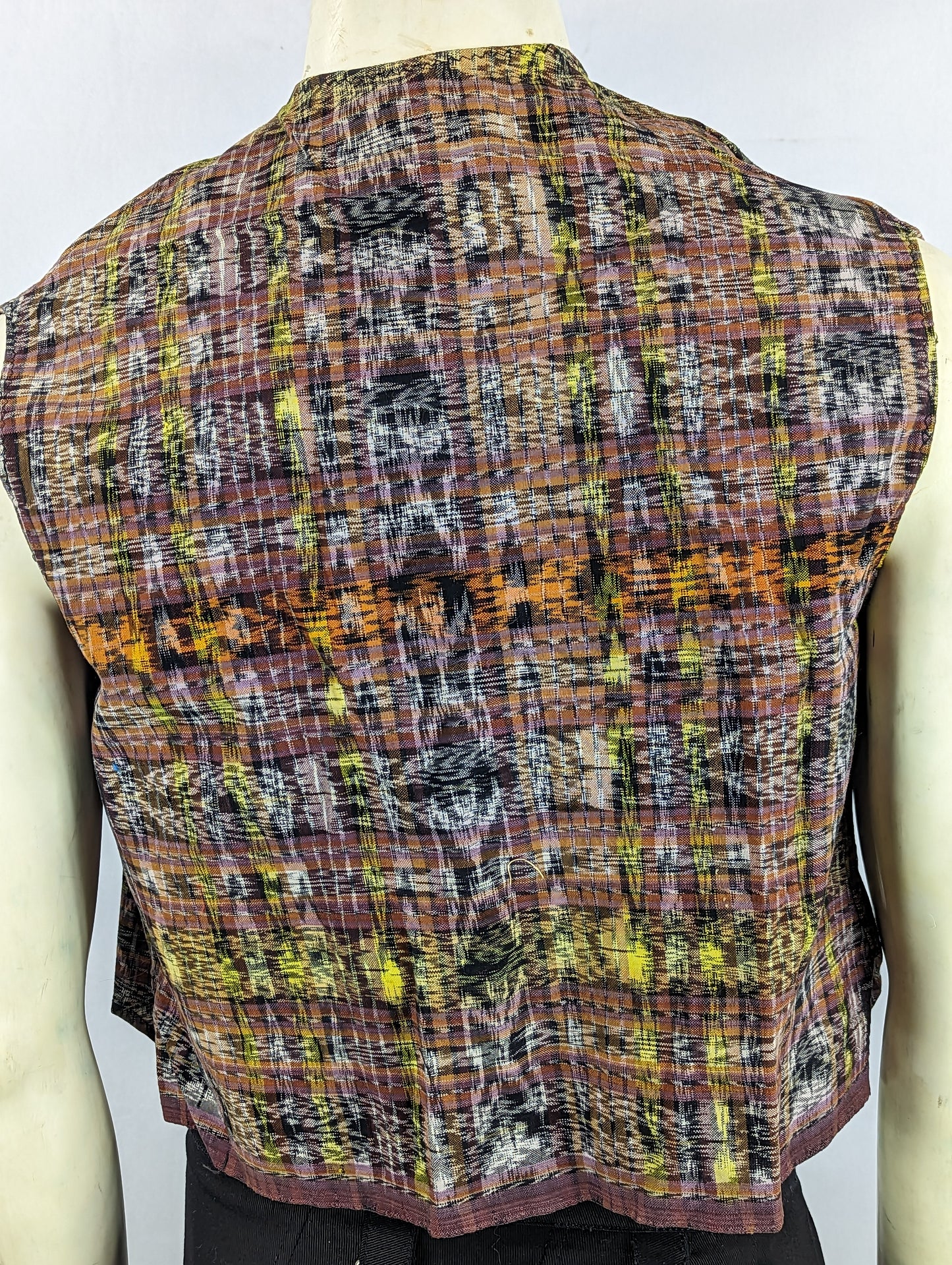 Tribal Pattern Vest with Pockets