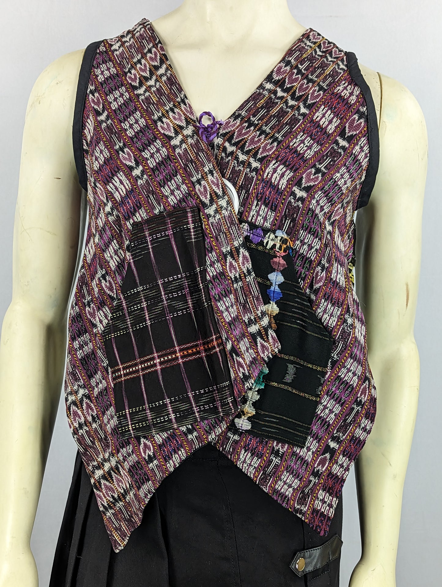 Tribal Pattern Vest with Pockets