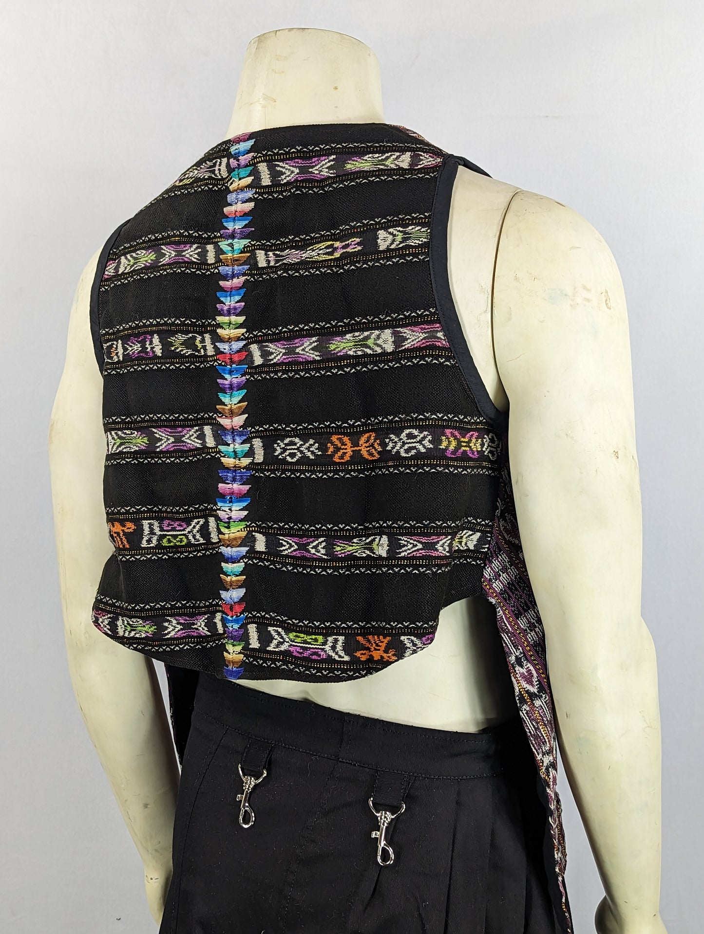 Tribal Pattern Vest with Pockets