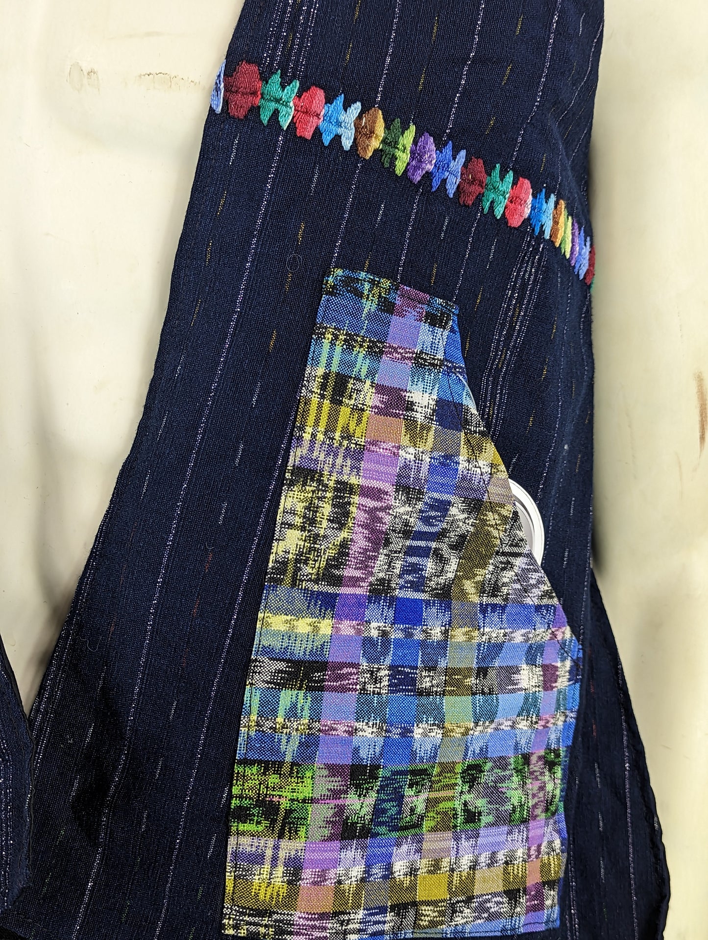 Tribal Pattern Vest with Pockets