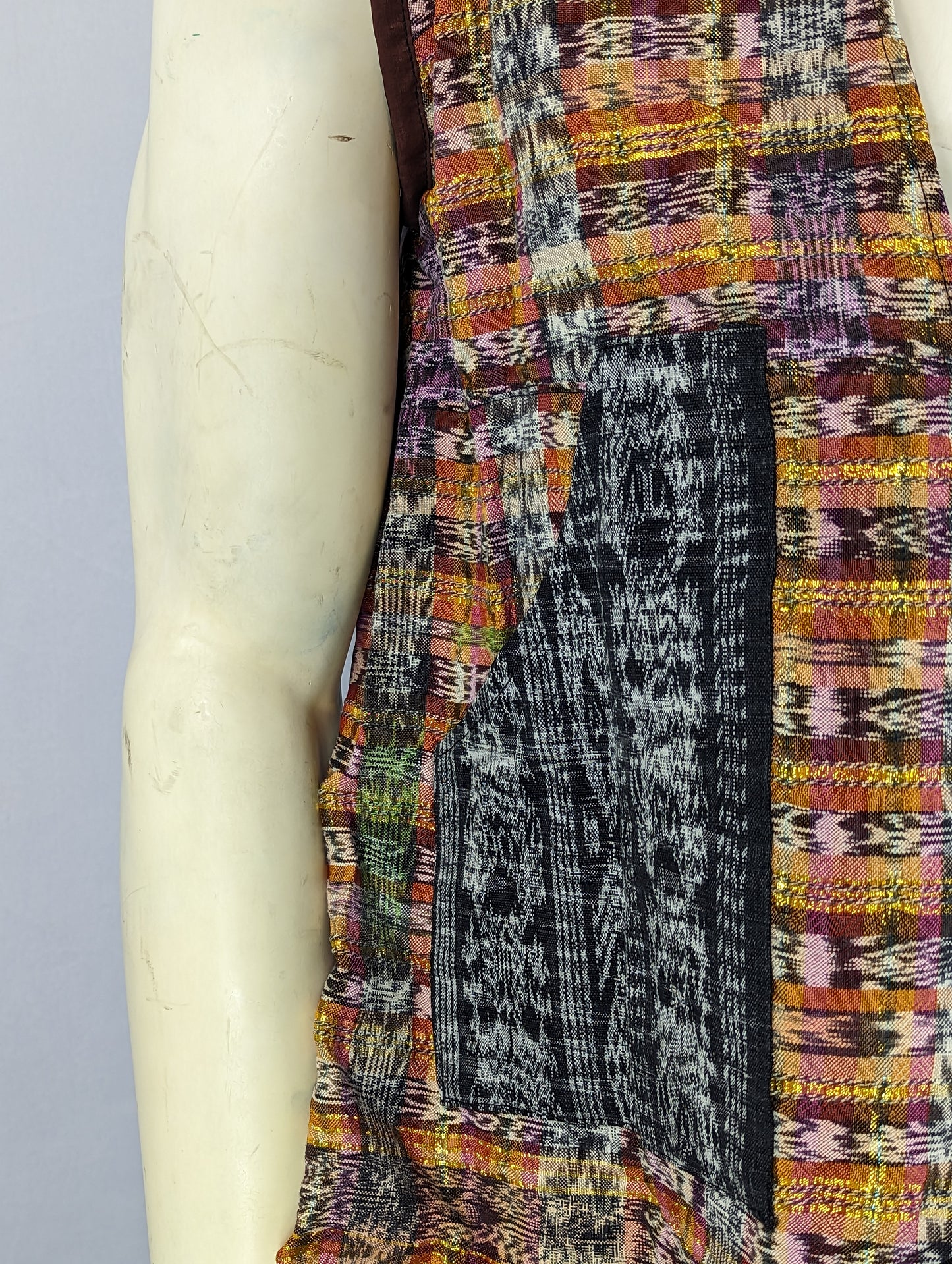 Tribal Pattern Vest with Pockets