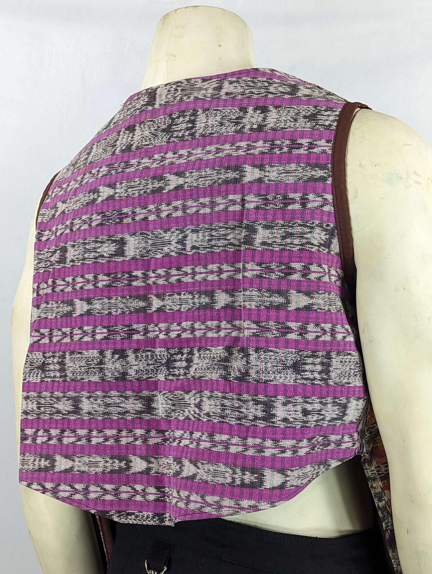 Tribal Pattern Vest with Pockets