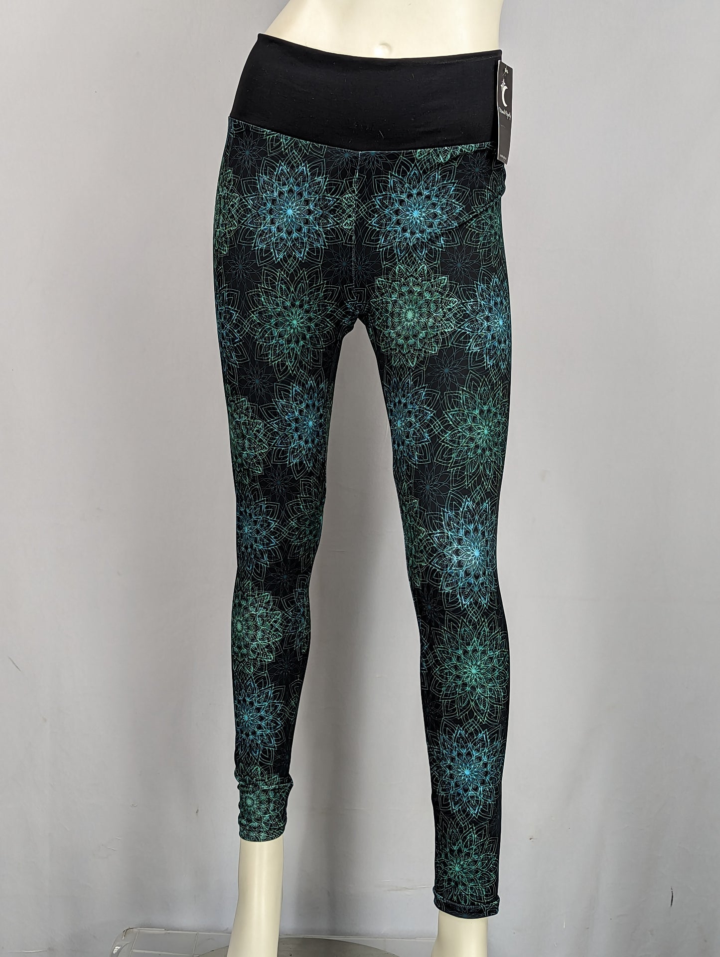 Black and Blue Mandala Leggings