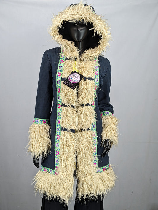 Long Blue Hippie Coat