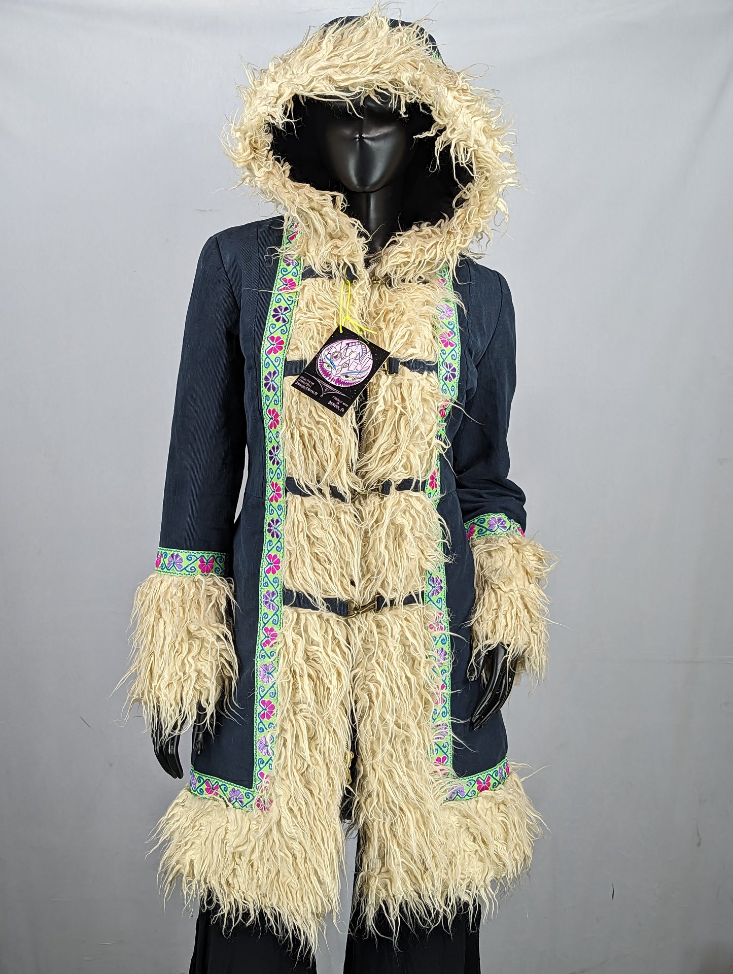 Long Blue Hippie Coat