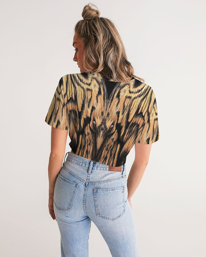 Avian Ascension Women's Twist-Front Cropped Tee