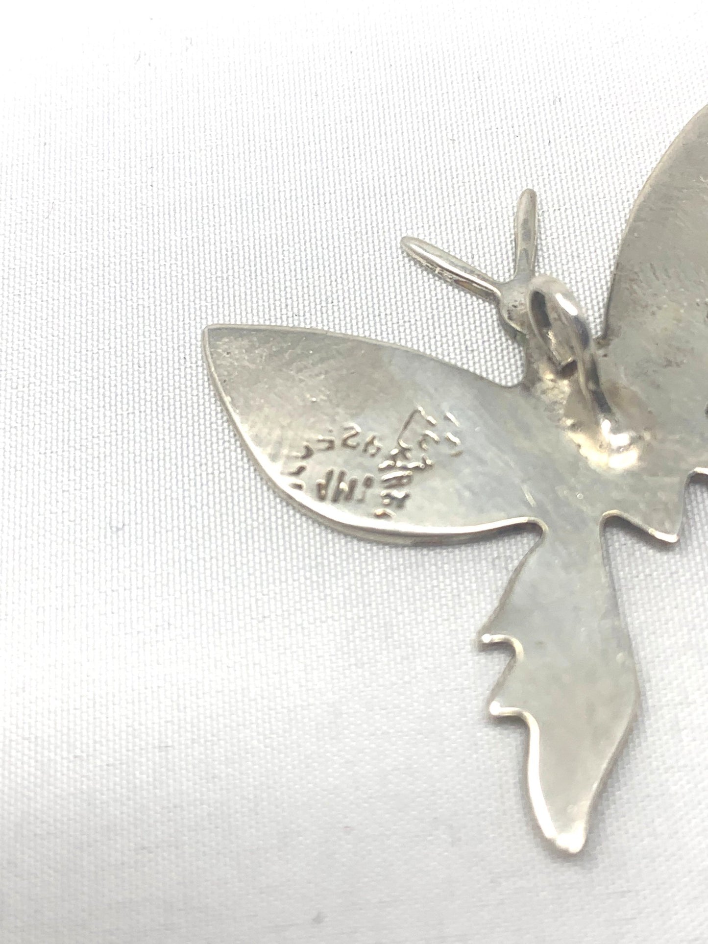 Sterling silver Butterfly with turquoise inlay by High Grade Jewelry