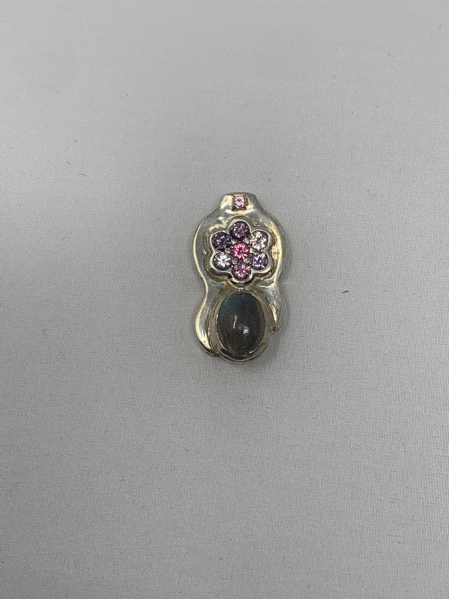 Labradorite with Spinels and Sapphire pendant by High Grade Designs