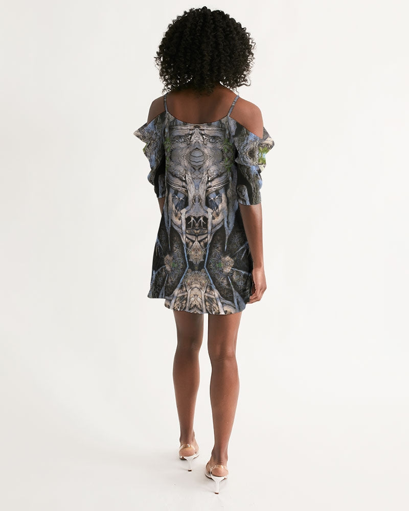 Spirit Guides Women's Open Shoulder A-Line Dress