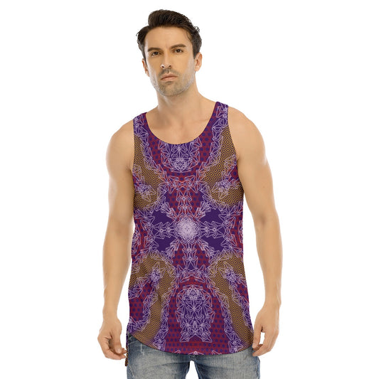 Lovely Sweet Delights Men's Curved Hem Long Tank Top