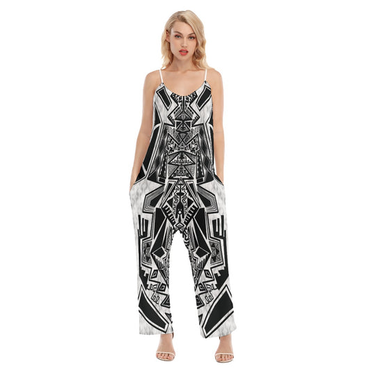 Tower of Gridlock Women's Loose Cami Jumpsuit