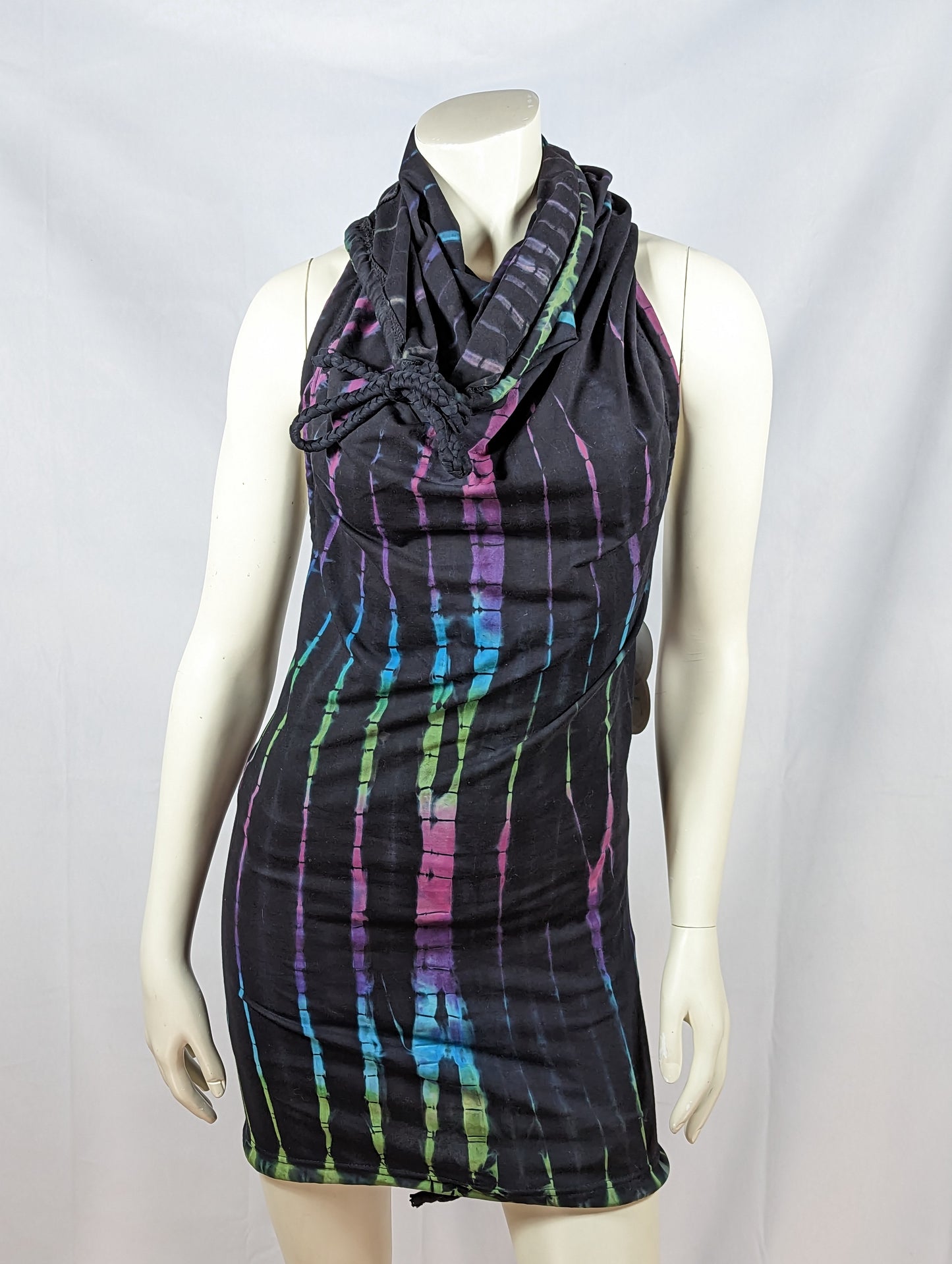 Halter Back Dress with Cowl